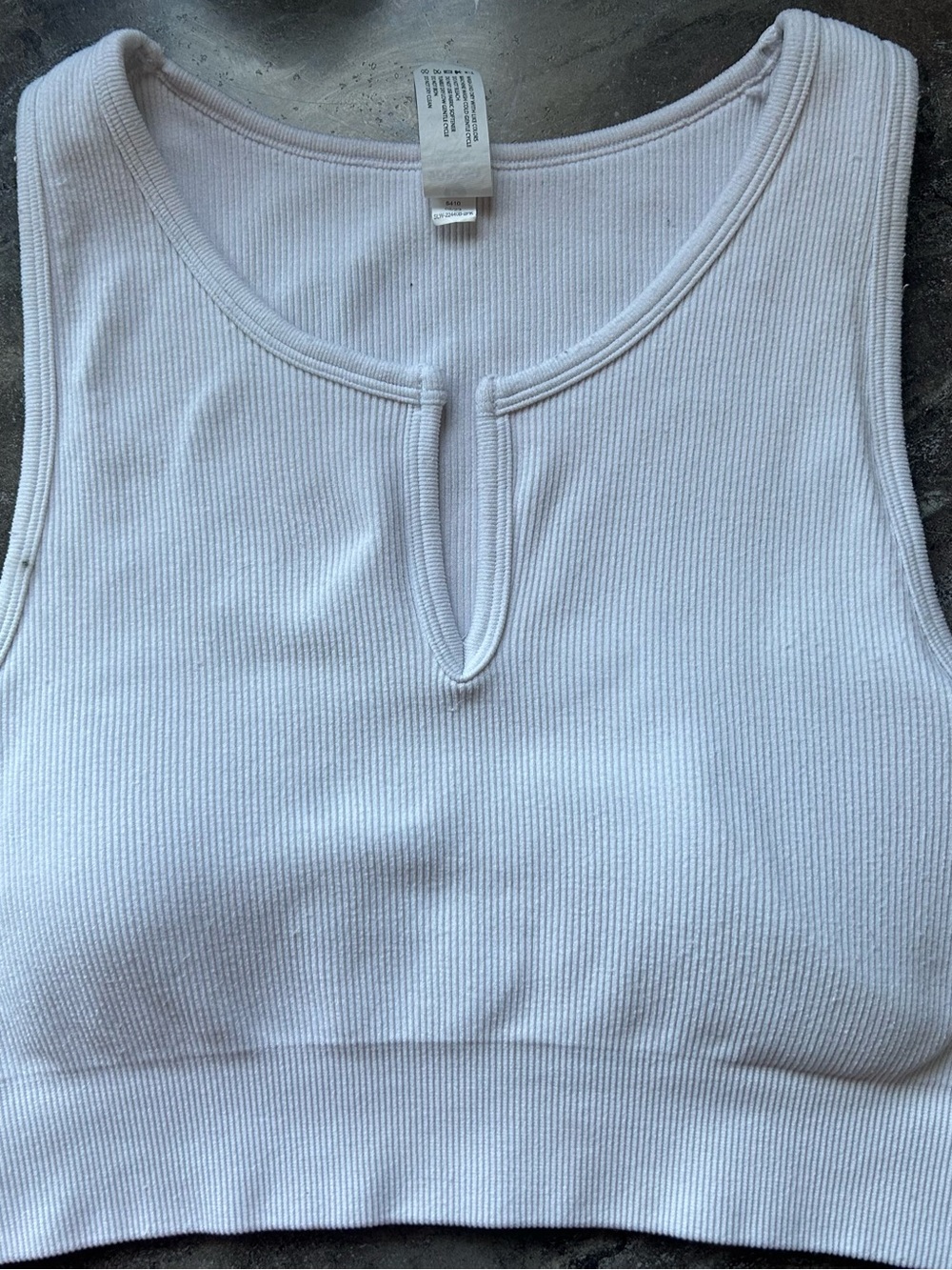 90 Degree By Reflex White Ribbed Tank